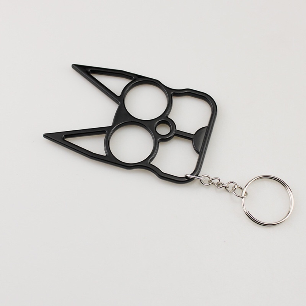 Black Metal Multi-Tool Keychain Card Holder